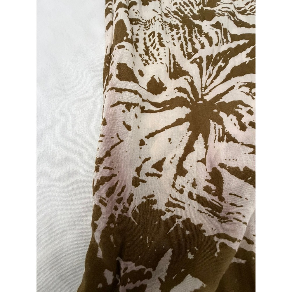 Blue Island Strapless Tropical Print Jumpsuit Brown White Small Drawstring - Picture 12 of 14